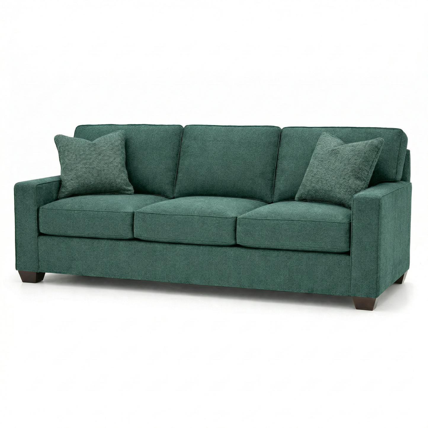 Clifford 2-Arm Sofa – Handcrafted in the USA, Custom Fabric Options - Velvet Antique Kelly Green - Velvet (9)