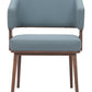 Poise Azure Gray & Walnut Dining Chair