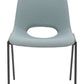 Desi Azure Gray Armless Dining Chair (Set of 2)