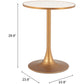 Bite Bistro Table in Beige & Gold