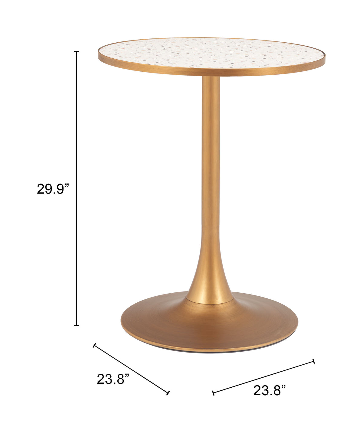 Bite Bistro Table in Beige & Gold