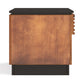 Graceland Slatted Solid Wood Side Table 1 Drawer, Black & Bourbon Finish 24" - Revel Sofa 