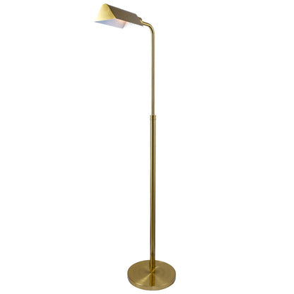 Kit Gold Metal Floor Lamp – 65"H Slim Corner Lamp with Gold-Outer White-Inner Shade
