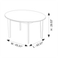 Dimensions of Lara MCM Solid Walnut Round Dining Table 43" – Modern Wood Dining Table with width 43.31", length 43.31", height 29.53".