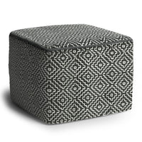 Briella Gray Fabric Pouf – 18