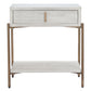 Yoru Oak White Side Table