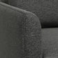 Livingston MCM Styled Fabric Sofa Loveseat, Charcoal Gray 76" - Revel Sofa 