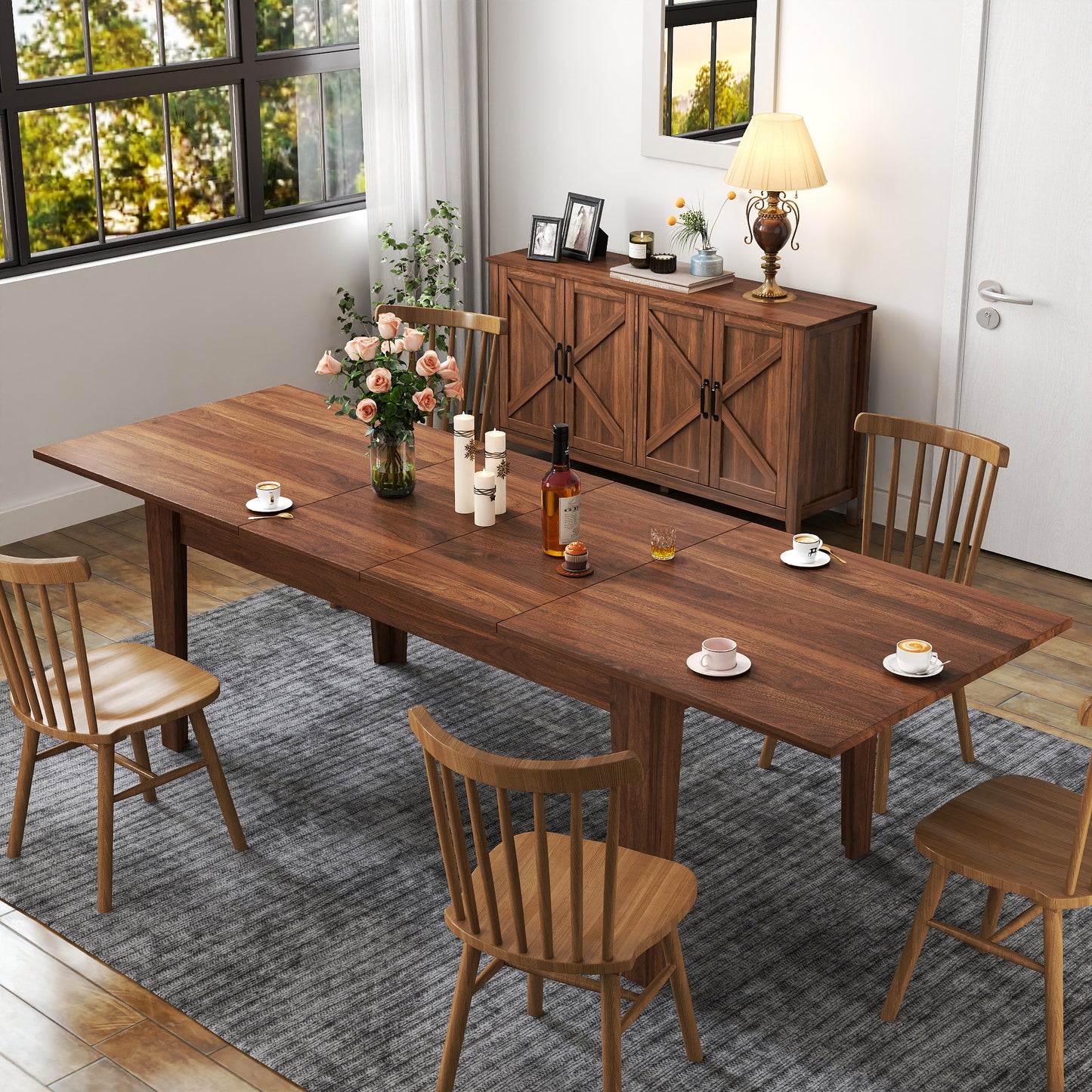 Isla Walnut Particle Board & MDF Dining Table