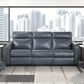 Haddon Navy Faux Leather Power Reclining Sofa