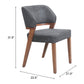 Sunobu Azure Gray & Walnut Dining Chair (Set of 2)