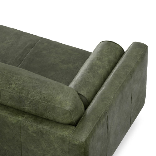 Morrison MCM Leather Sofa Loveseat 72' (2 Colors)