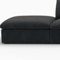 160" Linen Blend Modular Sofa With Storage Ottomans | Modern Sectional