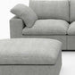 120" Linen Blend Modular L-Shaped 6-Piece Sectional with Ottoman & Storage | Reversible Corner Sectional