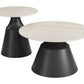 Camella Light Beige & Black Coffee Table Set (2-Piece)