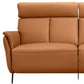73" Camel Leather Power Reclining Loveseat with USB Port – Modern Leather Sofa
