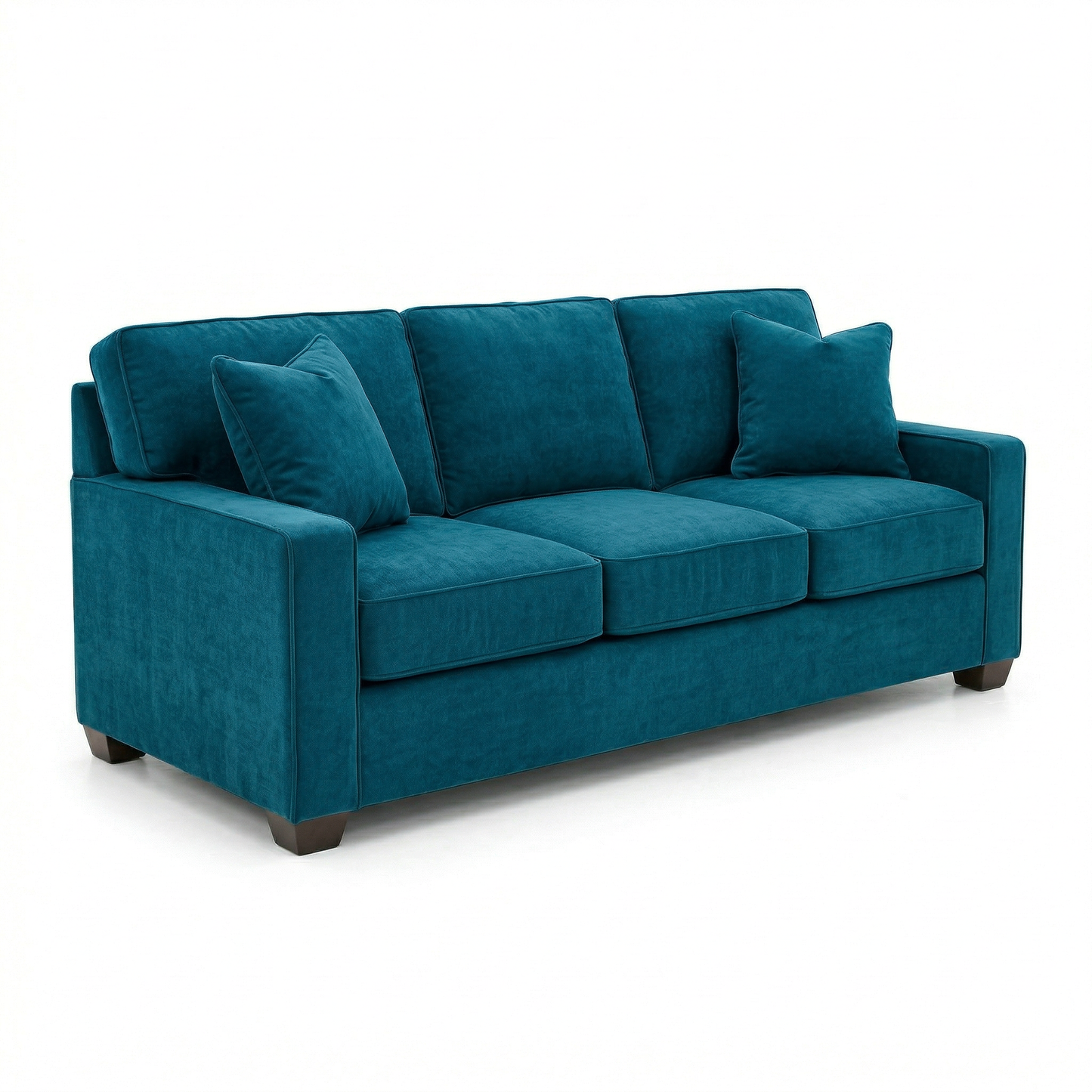 Clifford 2-Arm Sofa – Handcrafted in the USA, Custom Fabric Options - Hepburn Teal - Fabric (5)
