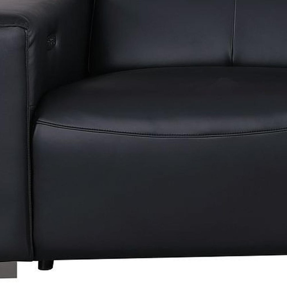 110" Top Grain Leather Power Reclining Sofa with USB Ports (3 Colors)