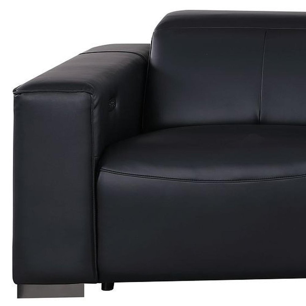 110" Top Grain Leather Power Reclining Sofa with USB Ports (3 Colors)