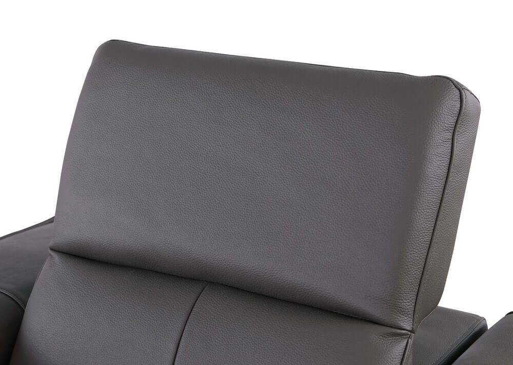 110" Top Grain Leather Power Reclining Sofa with USB Ports (3 Colors)