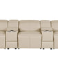130" Top Grain Leather Power Reclining Sofa with USB & Storage | Modern Oversized Recliner