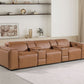 130" Black Top Grain Leather Reclining Metal USB Sofa in a stylish living room setting.