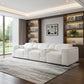 130" Black Top Grain Leather Reclining Metal USB Sofa in a stylish modern living room with elegant decor.