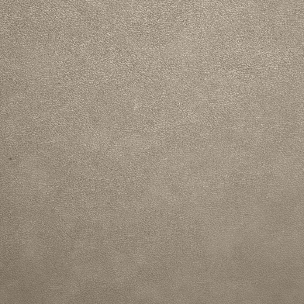 Close-up of soft beige top grain leather texture, highlighting premium material used in 122" Beige Top Grain Leather Reclining Solid Wood Sofa.