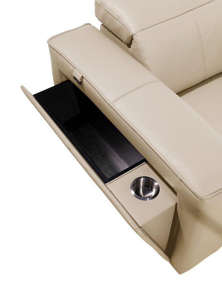 170" Top Grain Leather Power Reclining USB Sofa with Storage Arms (3 Colors)