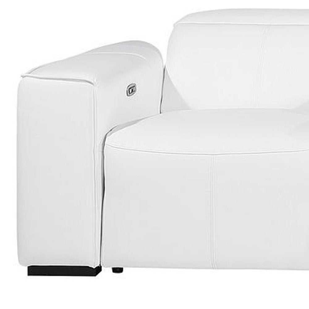 170" Top Grain Leather Power Reclining USB Sofa with Storage Arms (3 Colors)