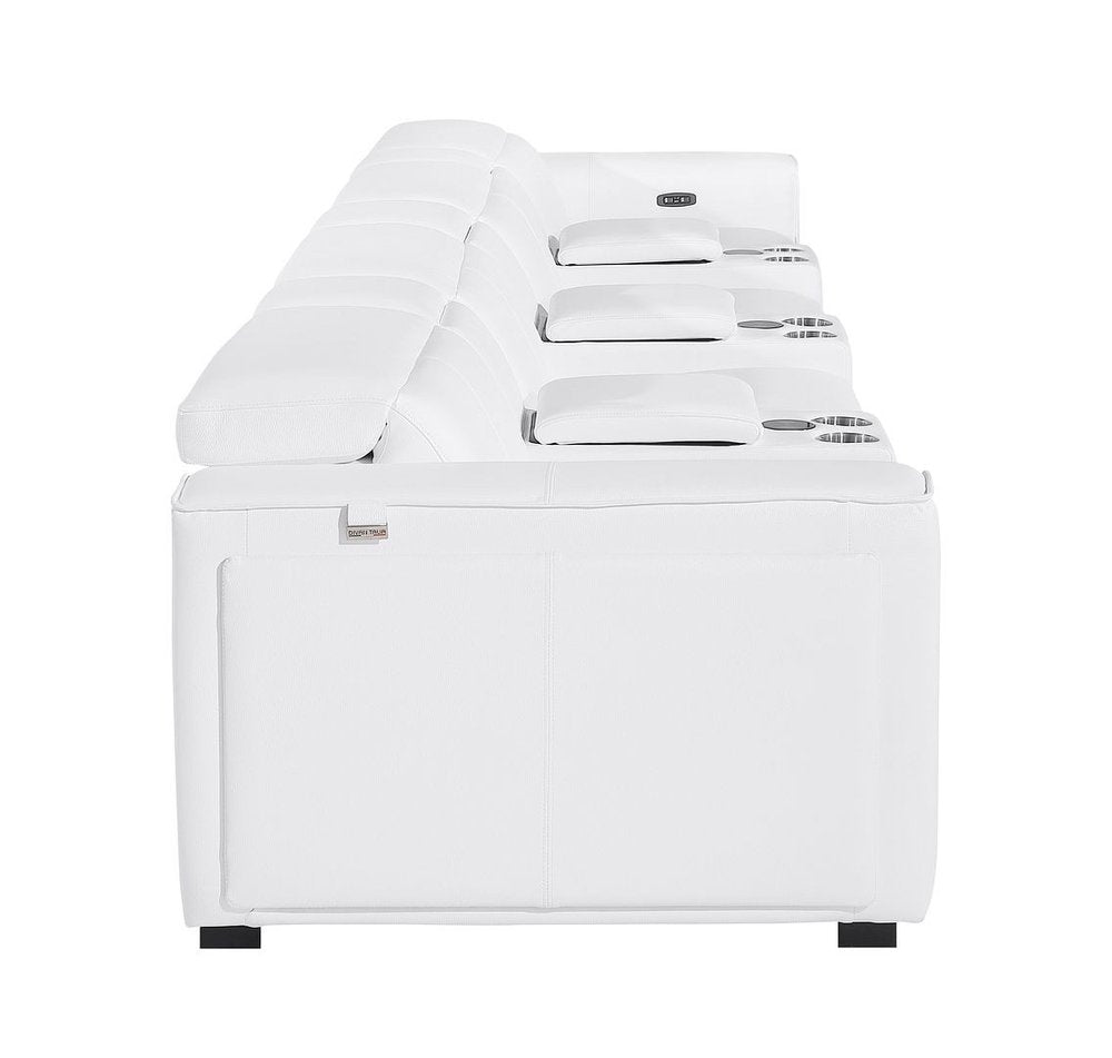 170" Top Grain Leather Power Reclining USB Sofa with Storage Arms (3 Colors)