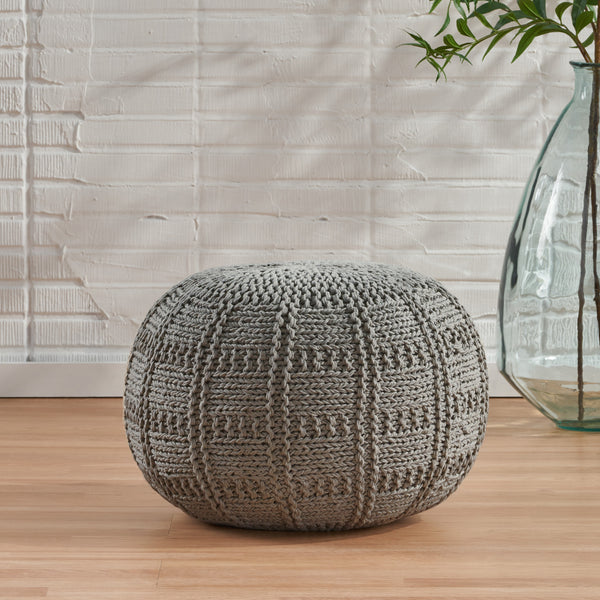 Yuny Grey Cotton Pouf – 20