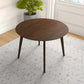 Lara MCM Solid Walnut Round Dining Table 43" – Modern Wood Dining Table in a cozy dining setting.