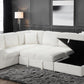 Jorvik sectional sofa in cream velvet