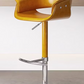 Yellow faux leather swivel bar stool