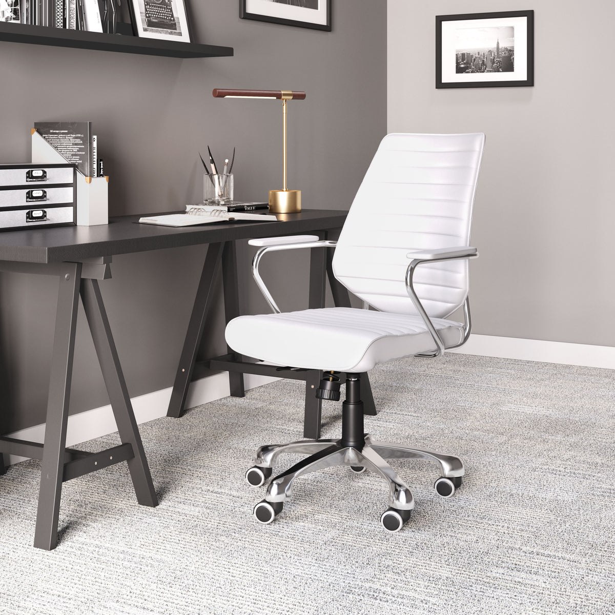 Enterprise Low Back Office Chair in White