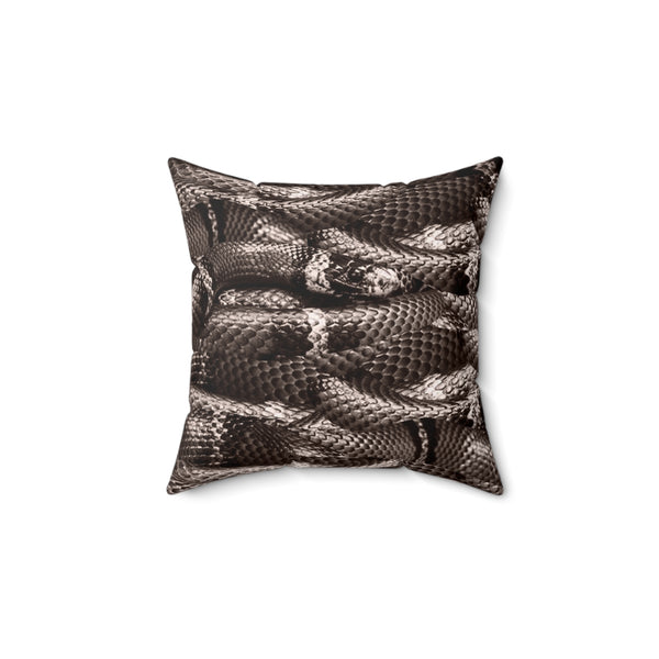 Spun Polyester Designer Square Pillow - Snakes - Revel Sofa