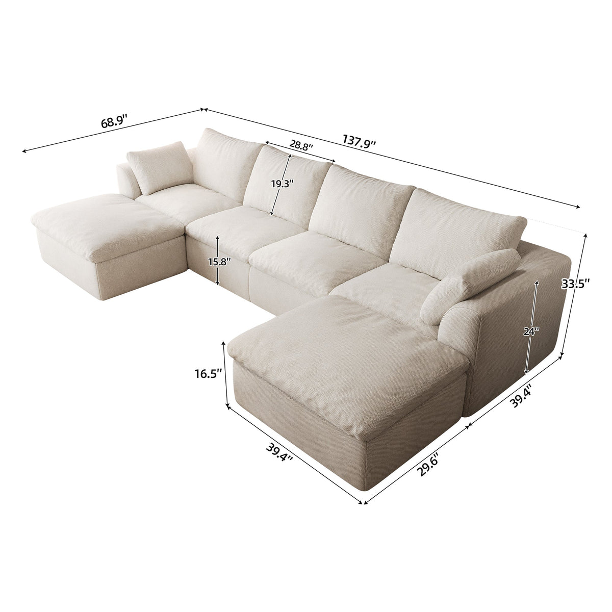 Pelham Cloud Modular Sectional
