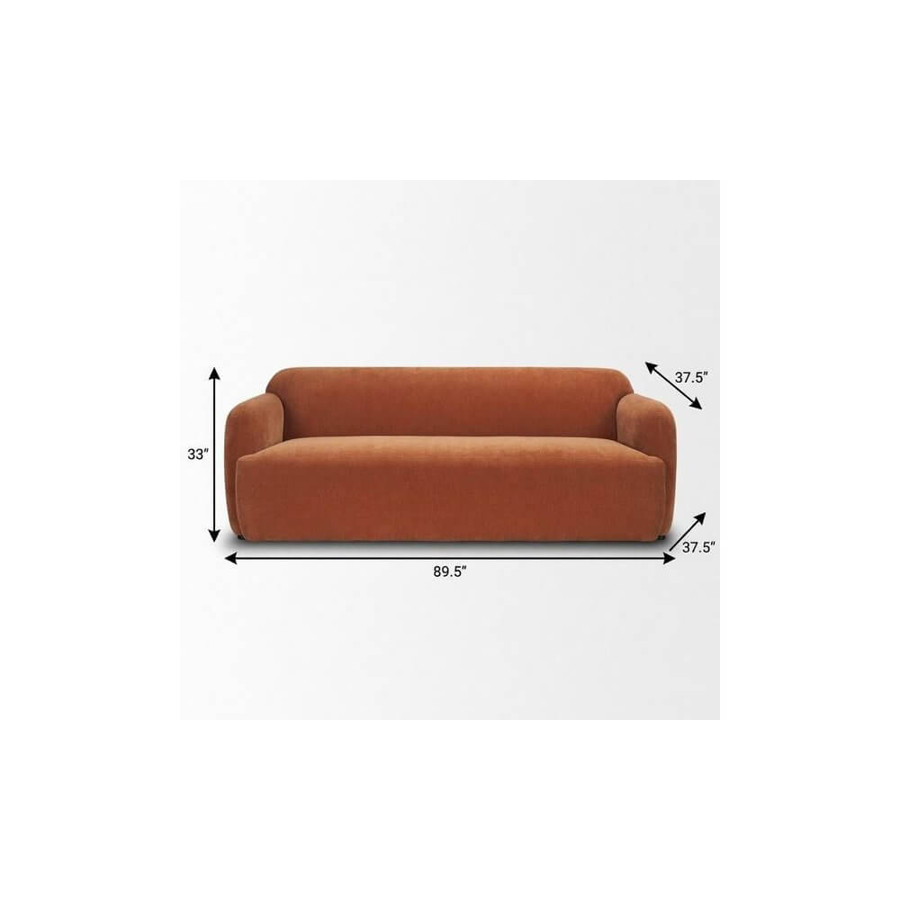 Sable Rust Chenille Sofa