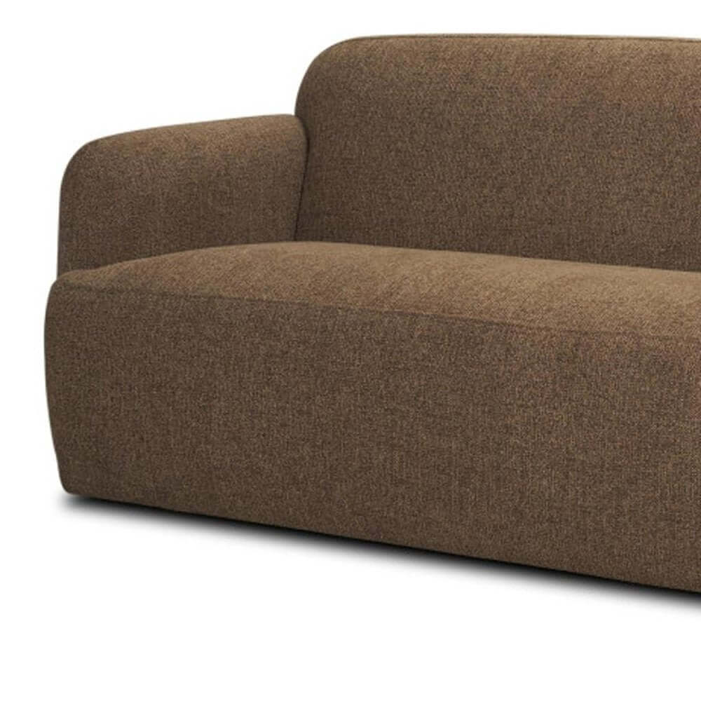 90" Brown Fabric Sofa