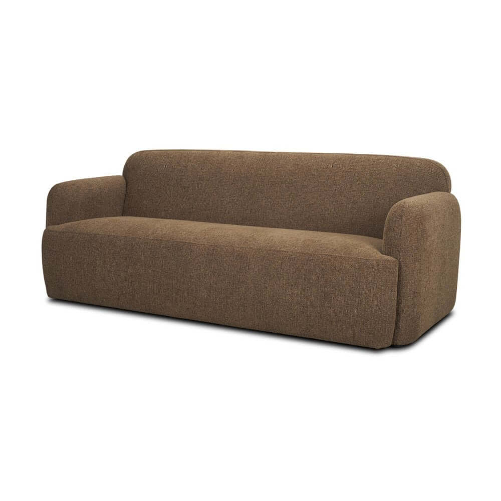 90" Brown Fabric Sofa