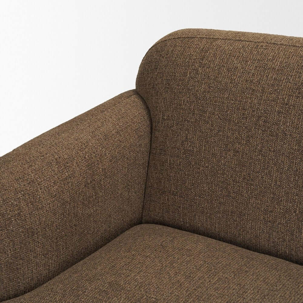 90" Brown Fabric Sofa
