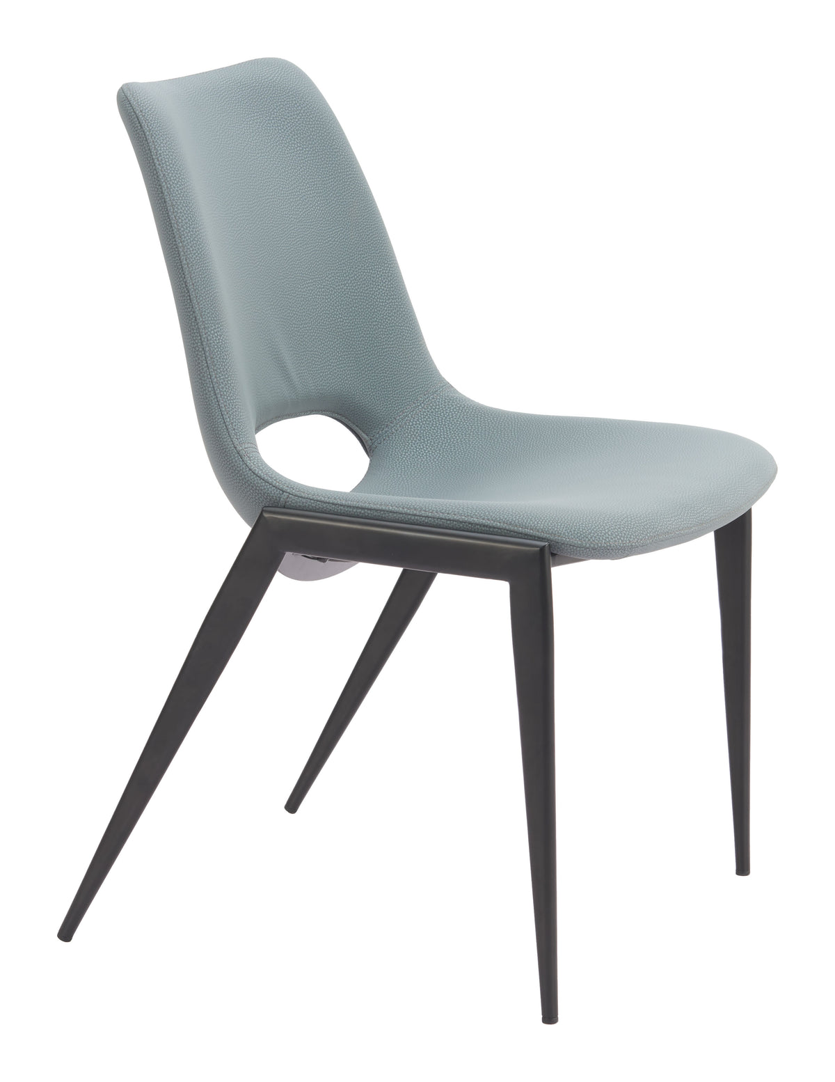 Desi Azure Gray Armless Dining Chair (Set of 2)