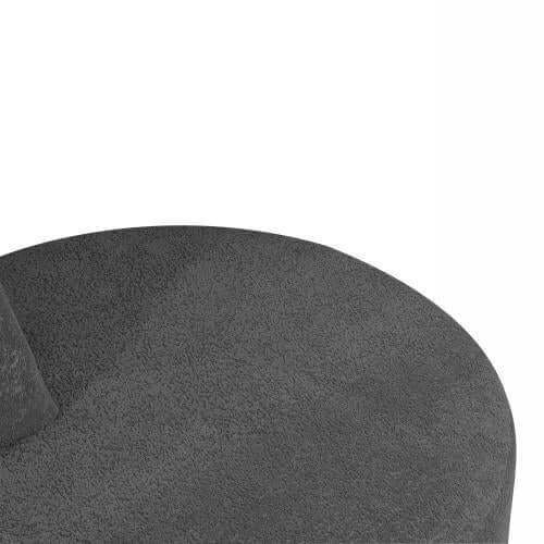 Modern Low Profile Modular Curved Foam Sofa 116' (4 Colors) - close-up of soft, curved grey upholstery.