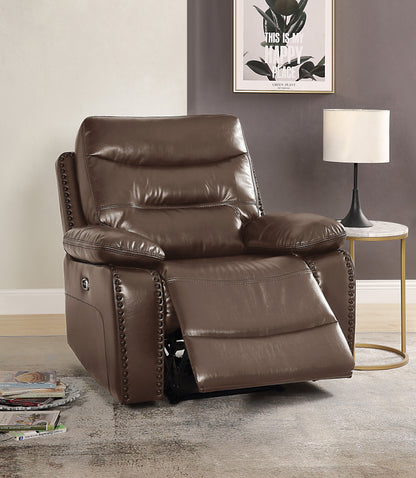 Aashi Brown Faux Leather Recliner – 40"W Recliner