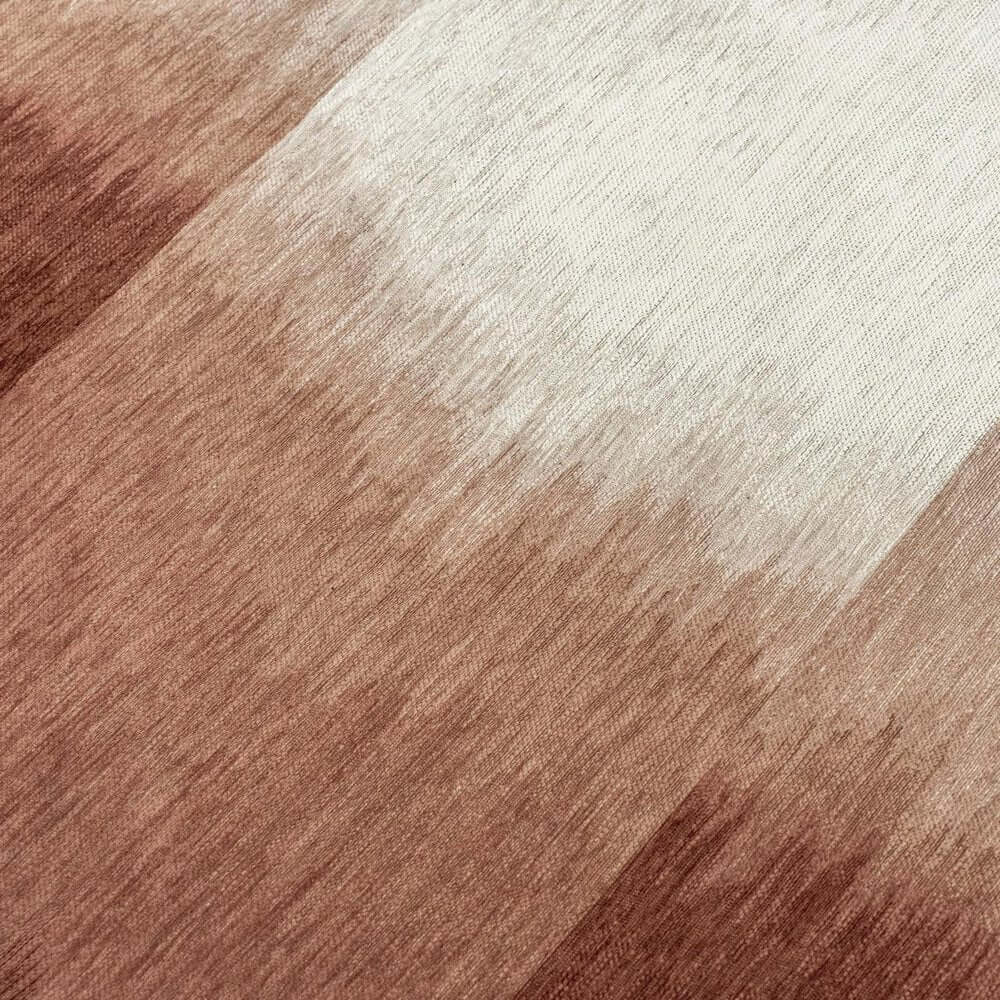 Red And White Abstract Washable Area Rug With UV Protection Area Rug | 9' x 13' close-up showing texture and color.