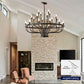 Daxton Black Iron 24-Light Chandelier 39.3 inch
