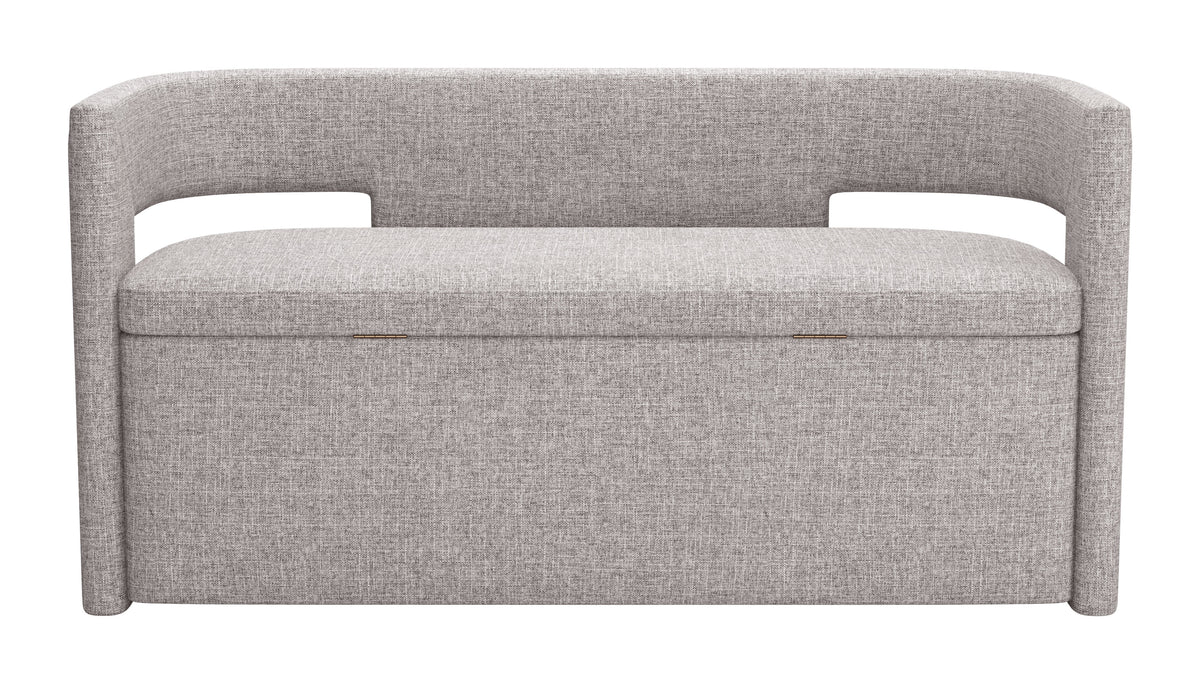 Papua Gray Storage Bench
