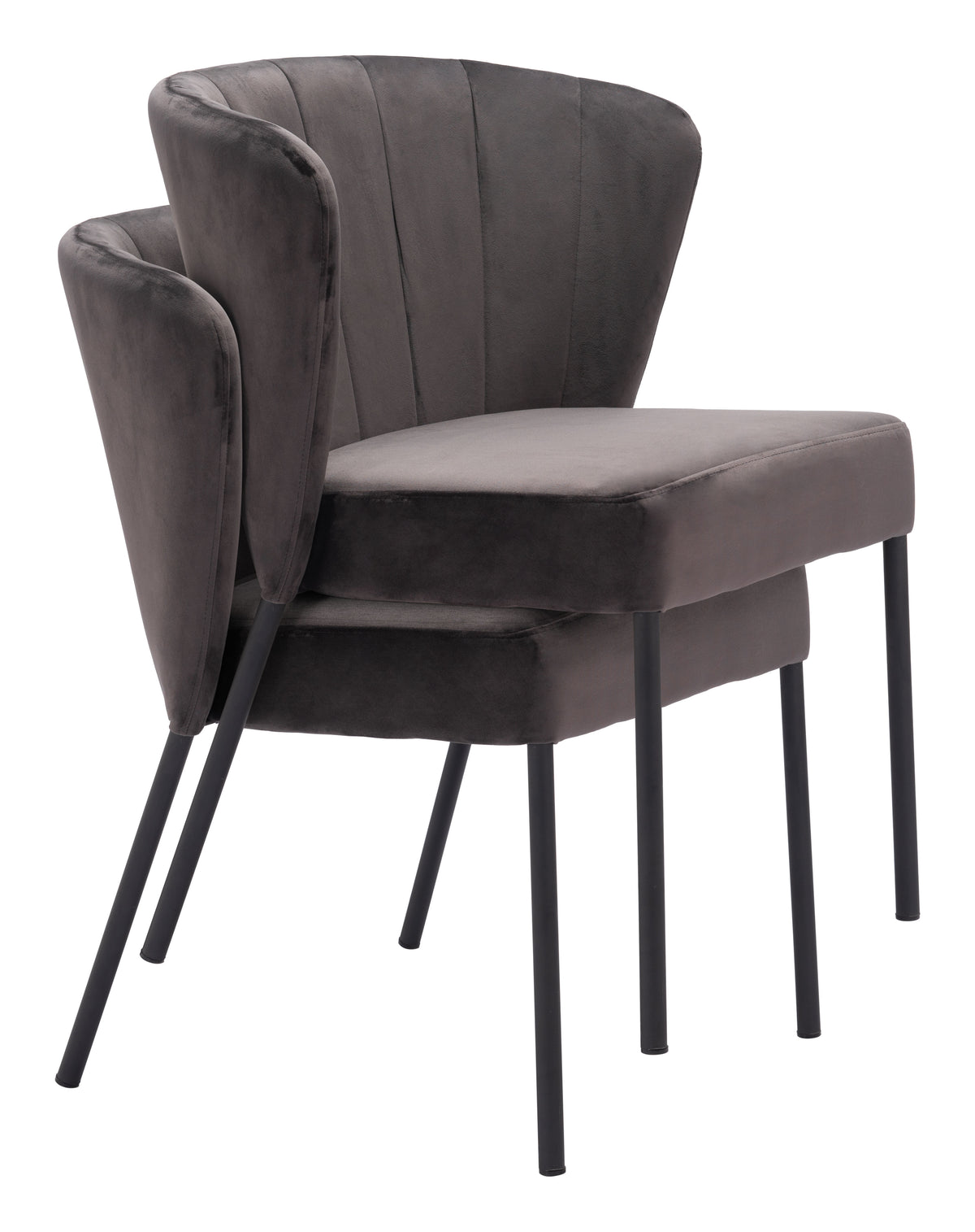 Aimee Dining Chair (Set of 2) in Gray