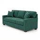 Clifford 2-Arm Sofa – Handcrafted in the USA, Custom Fabric Options - Velvet Antique Kelly Green - Velvet (7)