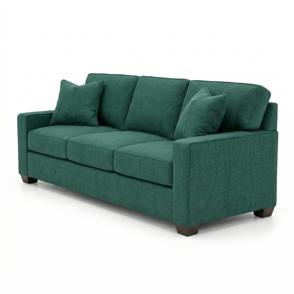 Clifford 2-Arm Sofa – Handcrafted in the USA, Custom Fabric Options - Velvet Antique Kelly Green - Velvet (7)
